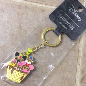 Disney Loungefly Cupcake Sundae Keychain